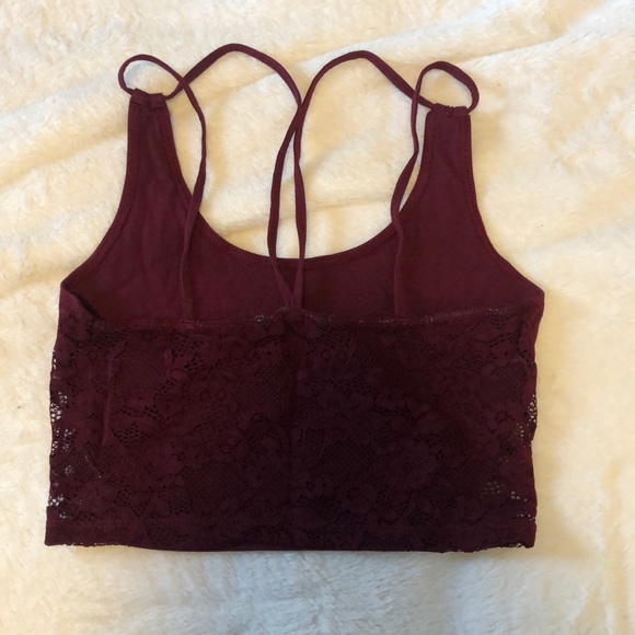 Maroon crop top - Picture 2 of 3